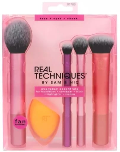 REAL TECHNIQUES – Makeup Brush Set + Egg Sponge