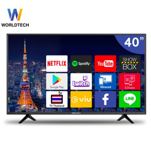 Worldtech 40 นิ้ว Smart TV